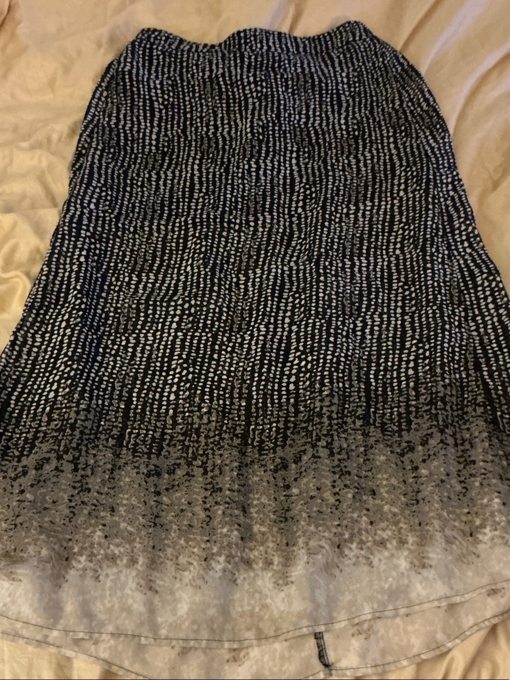 Maurices Black and White Ombre A-Line Skirt
